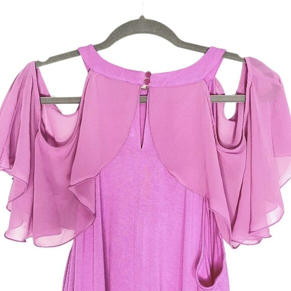 Lane Bryant  Womens Solid Ruffled Radiant Orchid Pink halter Top Plus Size 22/24 - Picture 4 of 9